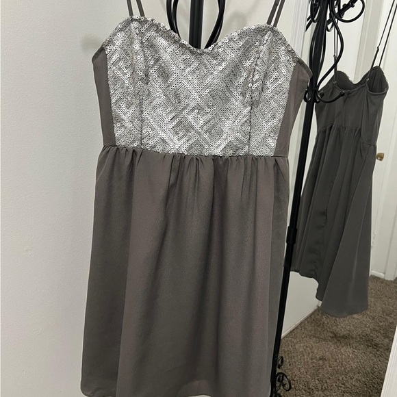 DIVIDED H&H Dresses & Skirts - DIVIDED H&M Silver Sequin Sundress Sleeveless Mini